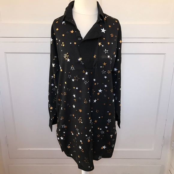 T&J Designs Black Star Shirt Dress - Picture 3 of 7